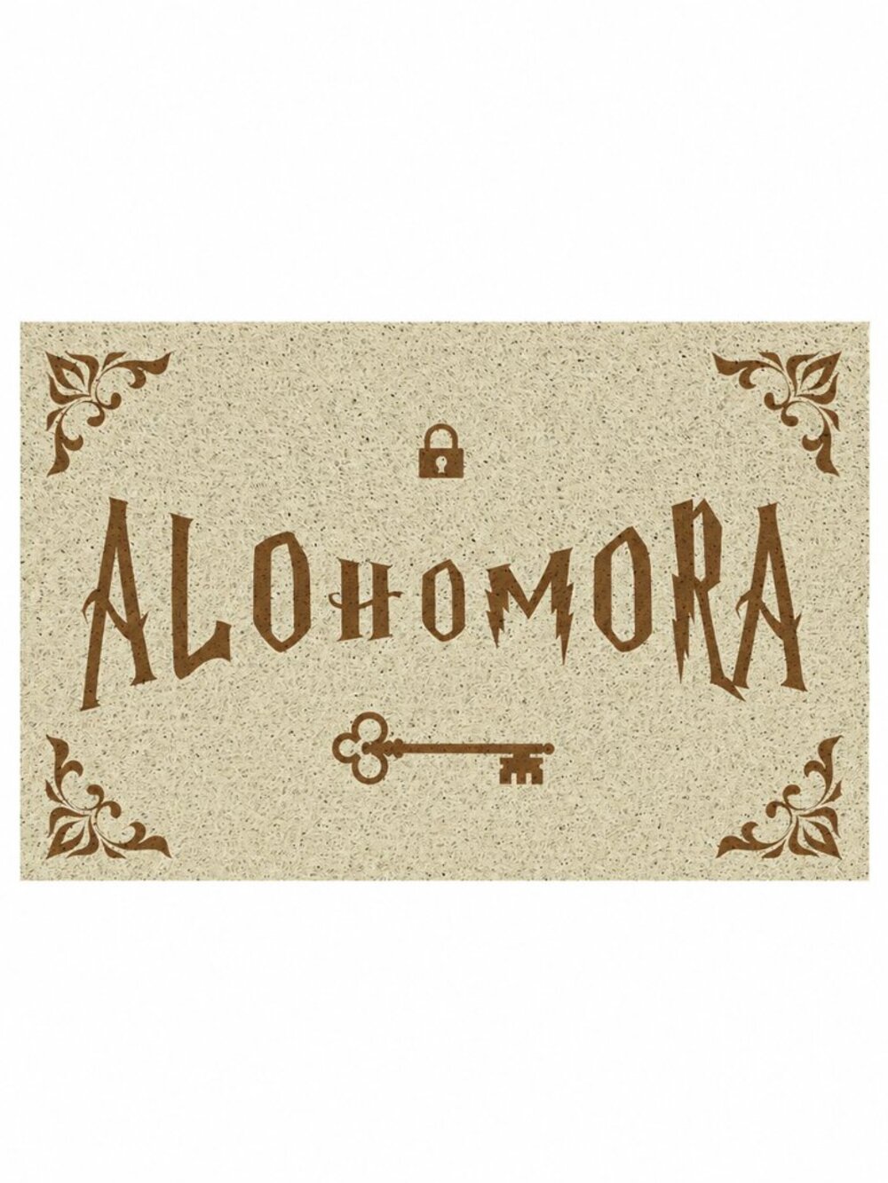 Harry Potter-Themed Doormat Alohomora Beige and Gold